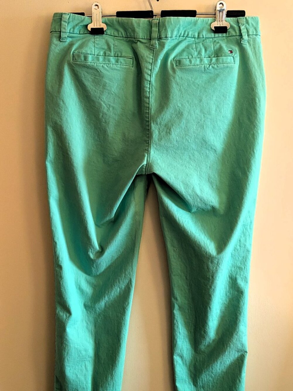 Tommy Hilfiger Stretch Slim Ankle Khaki Pants, Cropped Length, Green, Sz 10 - Picture 3 of 7